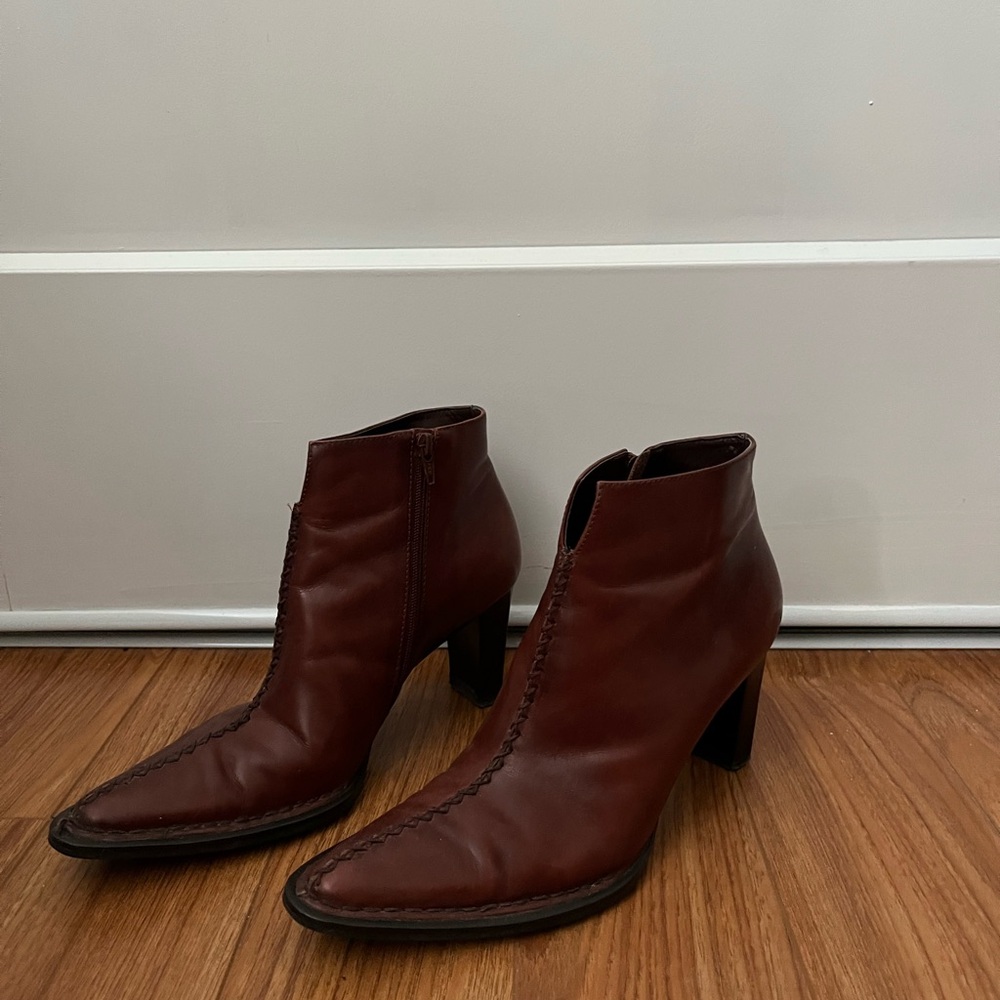 Franco Sarto Rich Brown Heeled Boots